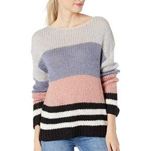 NWT Lucky Brand Colorblock Knit Weave Sweater